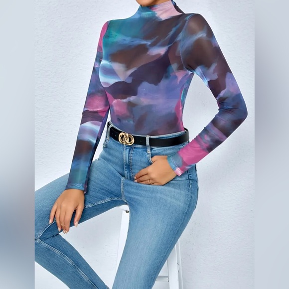 Multicolor Abstract Top - Picture 2 of 3